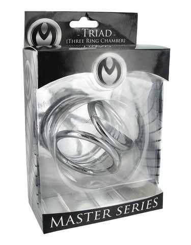Master Series Triad Chamber - Unleash Sensual Bliss with Trio of Delight - Steel Cock Rings