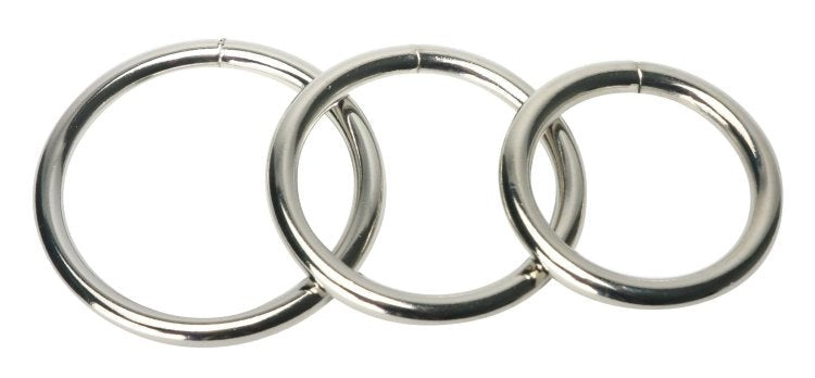 Trine Steel C-Ring Collection Cock Ring Sets