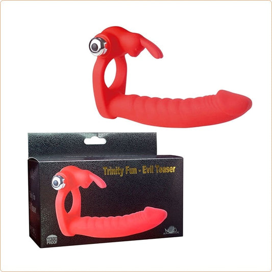 Trinity Fun Lover's Beads Vibrating Cock Ring - Ball and Cock Toys