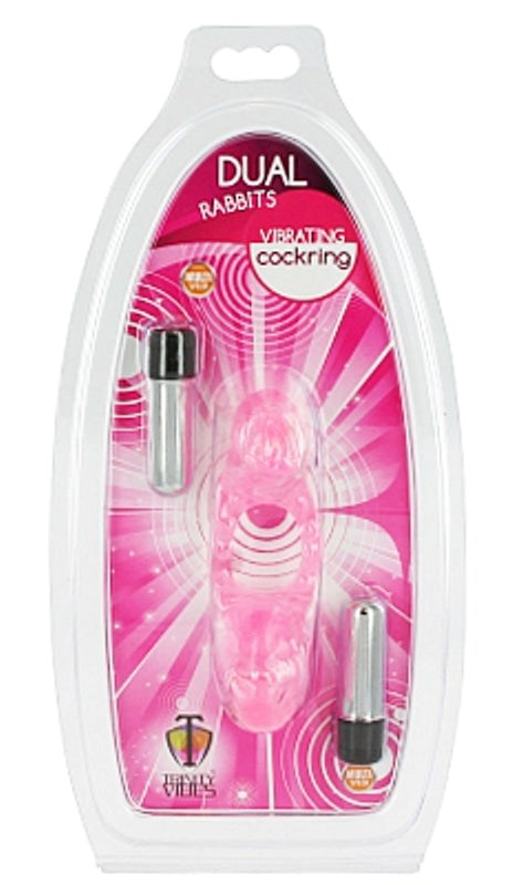 Trinity Vibes Dual Rabbits Vibrating Cockring Cock Rings