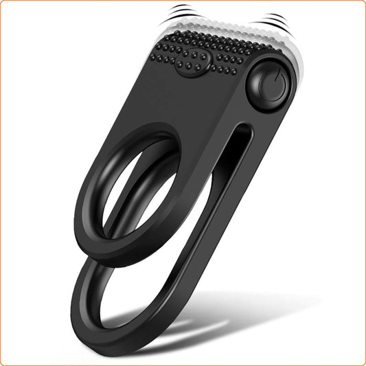 Twins Vibrator Erection Enhancer Cock Ring - Ball and Cock Toys