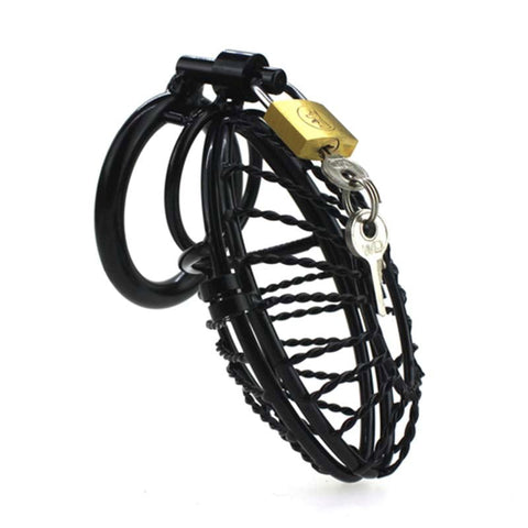 Twisted Side Entry Chastity Device - Male Chastity