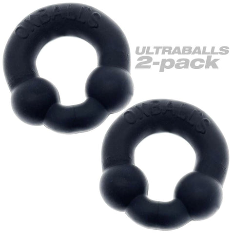 Ultraballs 2 Piece Cockring Set Special Edition Black - Cock Rings