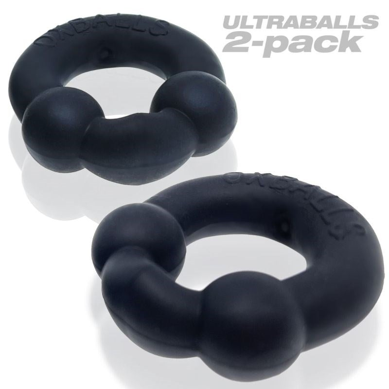 Ultraballs 2 Piece Cockring Set Special Edition Black Cock Rings