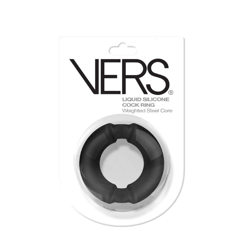 VERS Steel Weighted C-Ring - Black Stretchy Cock Rings