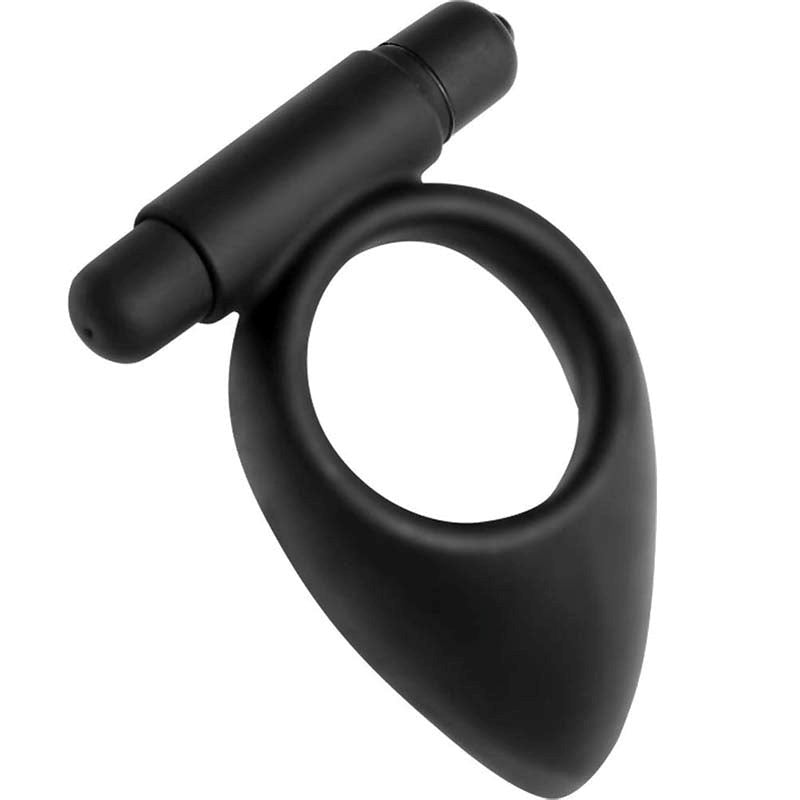 Vibro Silicone Cock Ring with Taint Teaser Cock Rings