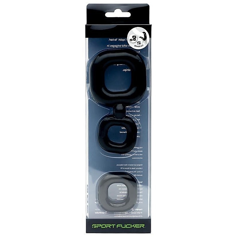 Boner Stretchy Cock Ring Set by Sport Fucker - Cock Ring Sets