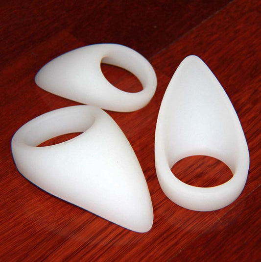 White Silicone Tear Drop Cock Ring - Cock Rings