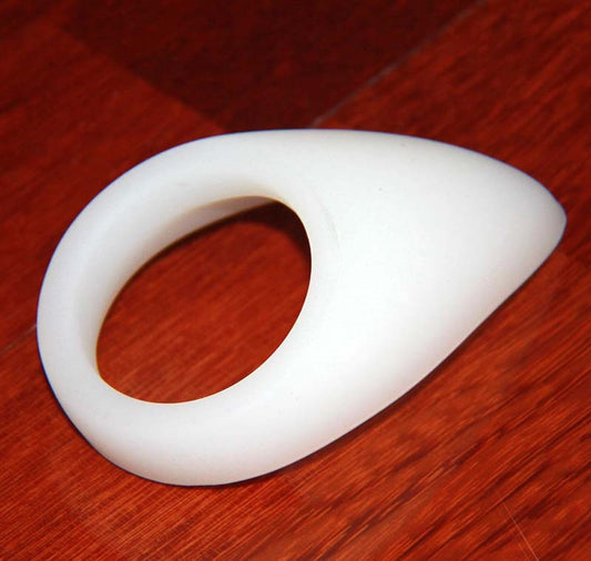 White Silicone Tear Drop Cock Ring - Cock Rings