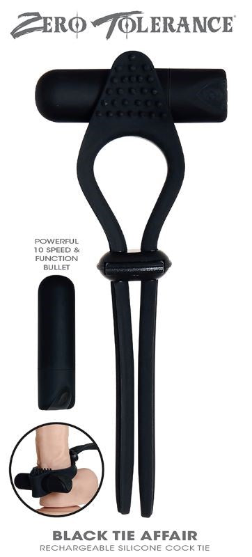 Zero Tolerance Black Tie Affair Vibrating Cock Rings