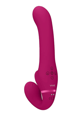 Vive Ai Dual Vibrating & Air Wave Tickler Strapless Strap On - Strap On Sextoys