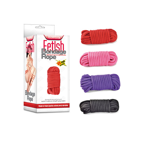 Lovetoy Fetish Bondage Play Rope 10m - Cuffs And Restraints