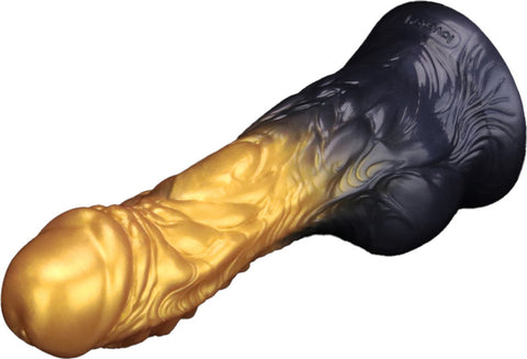 Lovetoy Aerosx Dual Density Fantasy Dildo Gold/Blue - Realistic Dildos