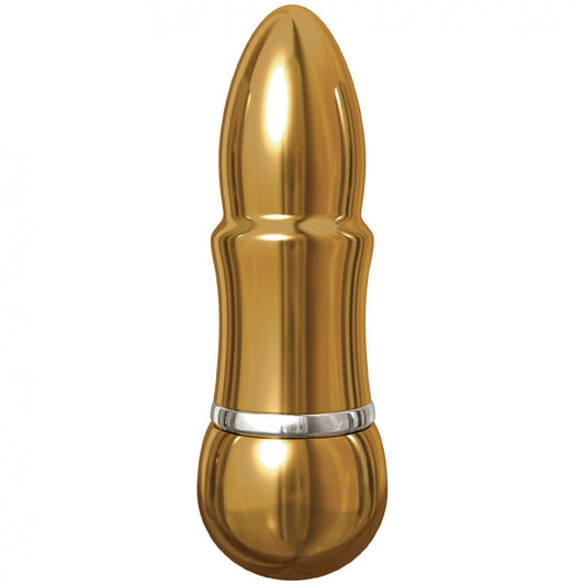 Pipedream Pure Aluminium Gold Small Vibrating Bullet - Personal Massagers