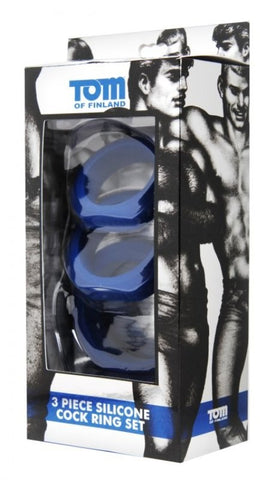 3 Piece Silicone Cock Ring Set - Cock Ring Sets