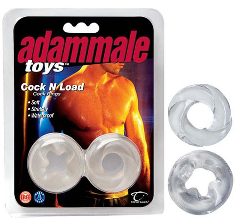 Adam Male Toys Cock N Load Cock Rings - Stretchy Cock Rings