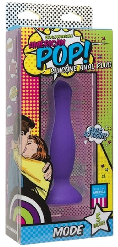 American Pop Mode 5 inch Anal Plug Purple Butt Plugs