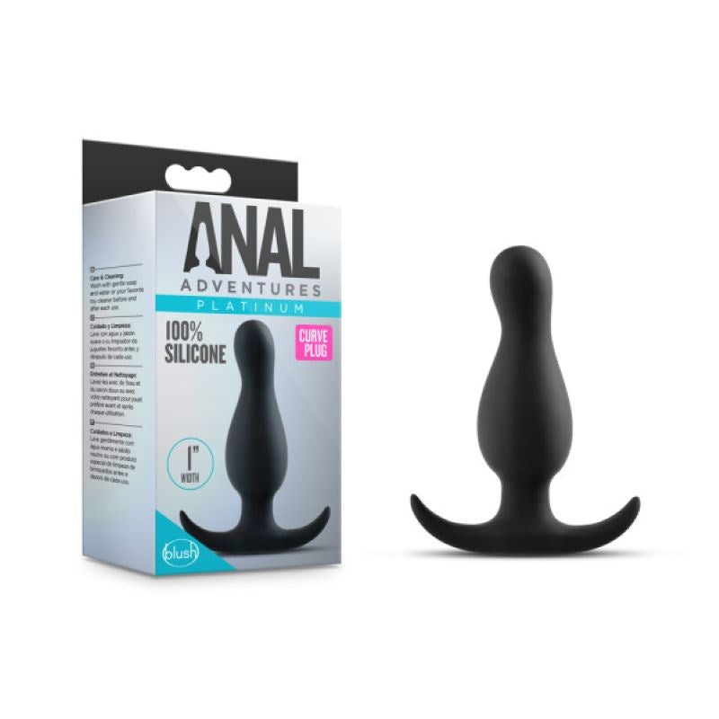 Anal Adventures Platinum Curve Plug Butt Plugs