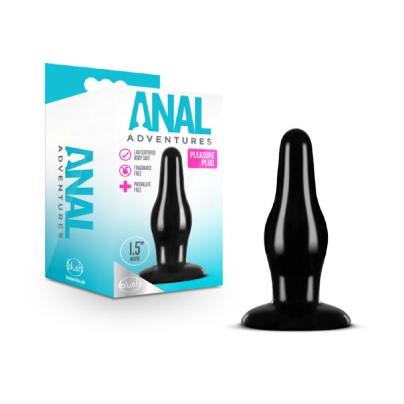 Anal Adventures Pleasure Plug - Black Butt Plugs