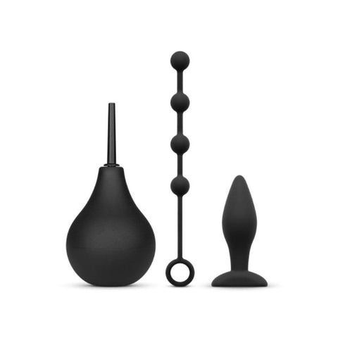 Anal Beginner Kit Douche 224ml Silicone Beads 20mm Small Silicon - Anal Cleansing