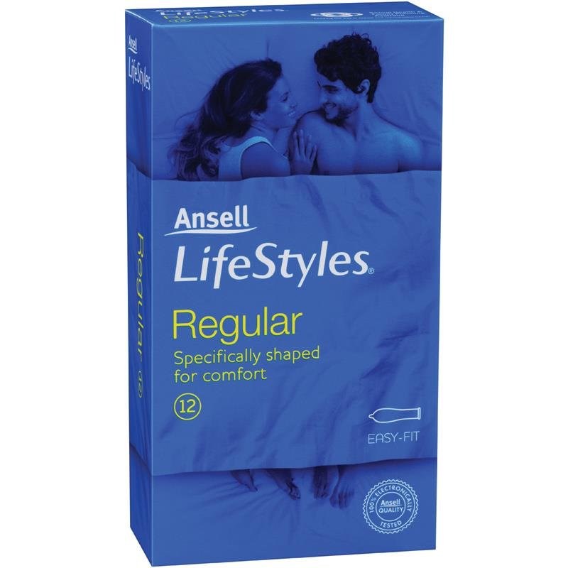 Ansell Lifestyle Regular Condoms With Hang Tab Condoms