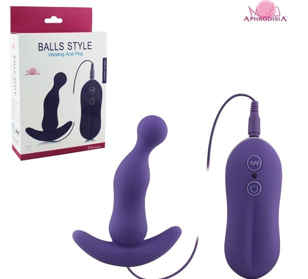 Aphrodisia Curved Vibrating Anal Plug Purple Prostate Toys