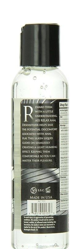 Ass Relax Desensitizing Lubricant 4.25Oz Anal Lubes