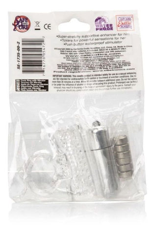 Basic Essentials Vibrating Action Enhancer Cock Ring - Cock Rings