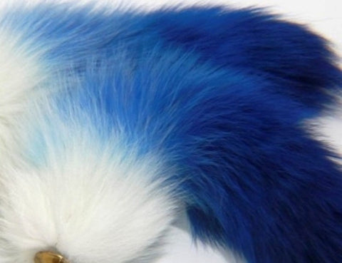 Colourful Faux Fox Tail Gold Butt Plug - Butt Plugs