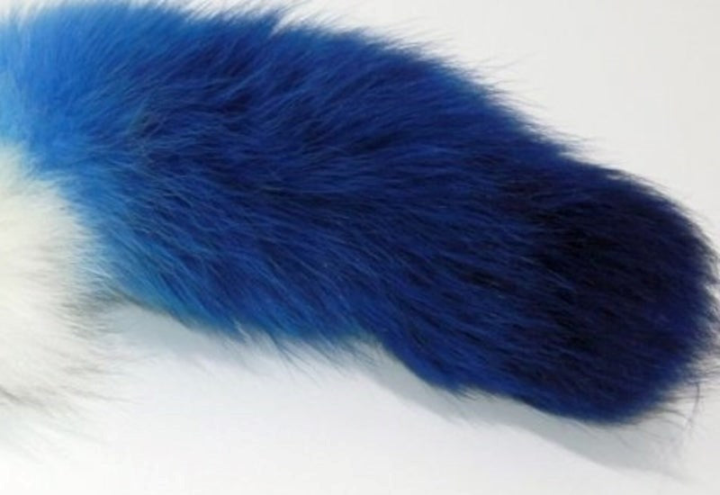 Colorful Faux Fox Tail Silver Butt Plug Butt Plugs