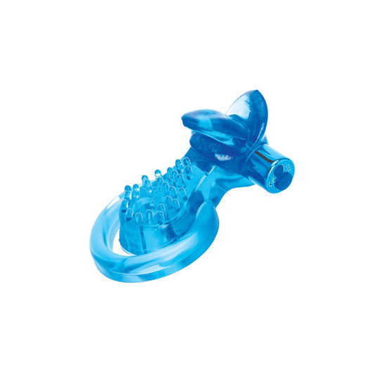 Bodywand Blue Duo - Rechargeable Intimate Massager with Clit Tickler - Vibrating Cock Rings