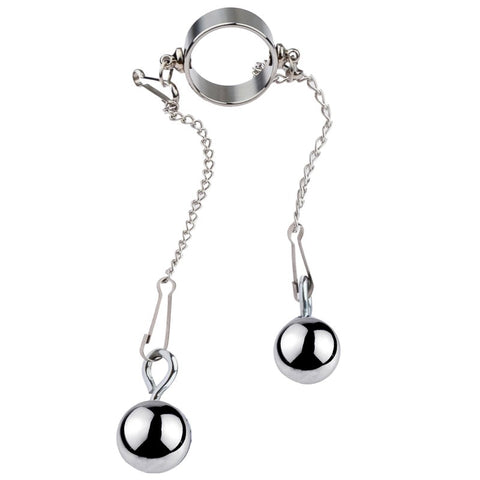 Bondage Play Penis Ring With Balls - Long - Cock Rings