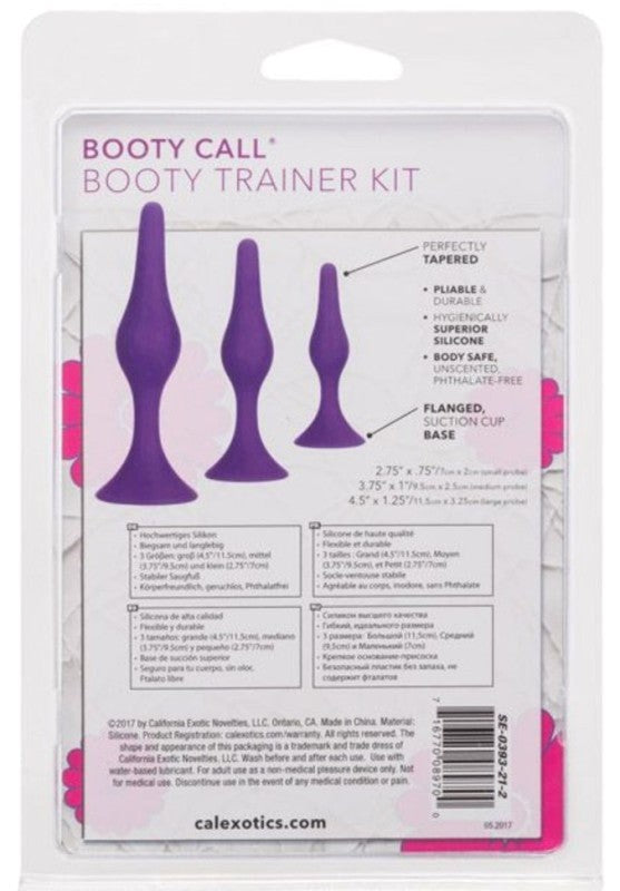 Booty Call Booty Silicone Anal Trainer Kit Purple Butt Plugs