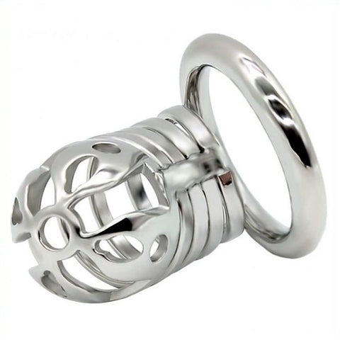 Captivated Stainless Steel Locking Chastity Cage - Male Chastity