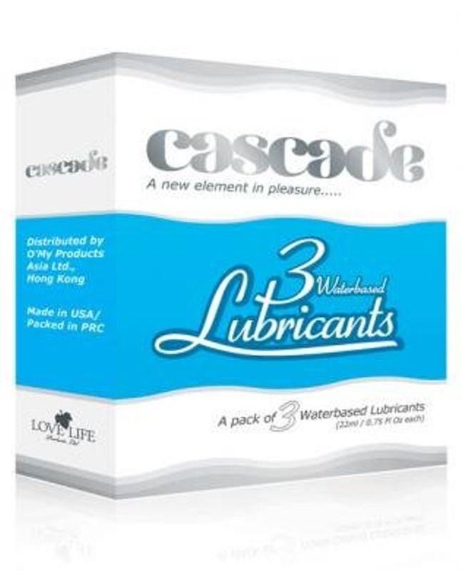 Cascade Cartridge Triple Pack Water Based Lubricants 22ml Lubricants and Lotions