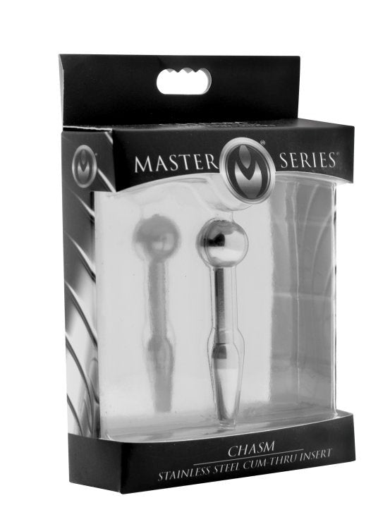 Chasm Stainless Steel Cum-Thru Insert Penis Plugs