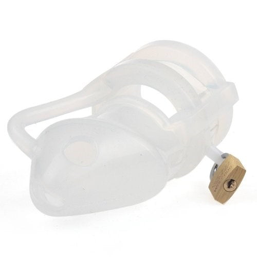 Chastity Cage Silicone Birdlocked-Transparent Male Chastity