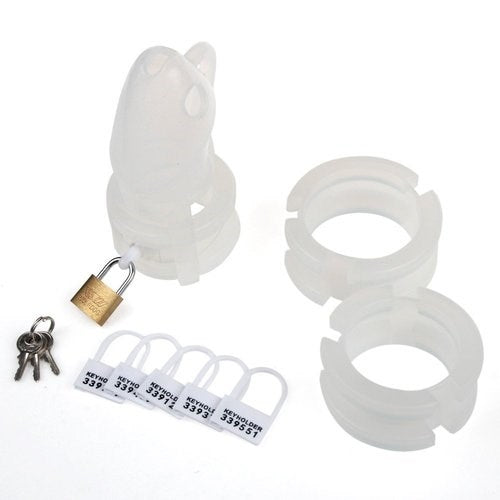 Chastity Cage Silicone Birdlocked-Transparent Male Chastity