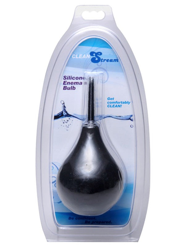 CleanStream Thin Tip Silicone Enema Bulb Black Enemas and Douches