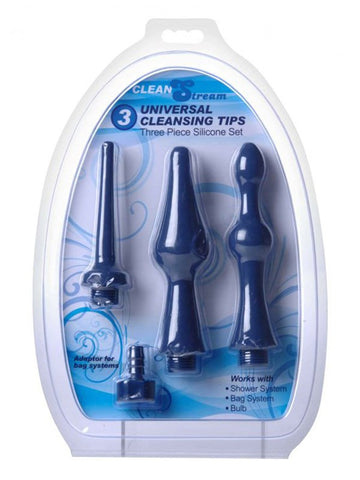 CleanStream Universal 3 Piece Silicone Enema Attachment Set - Enemas and Douches