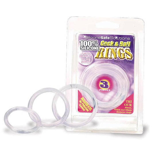 Cock & Ball Rings 3 Sizes - Cock Ring Sets