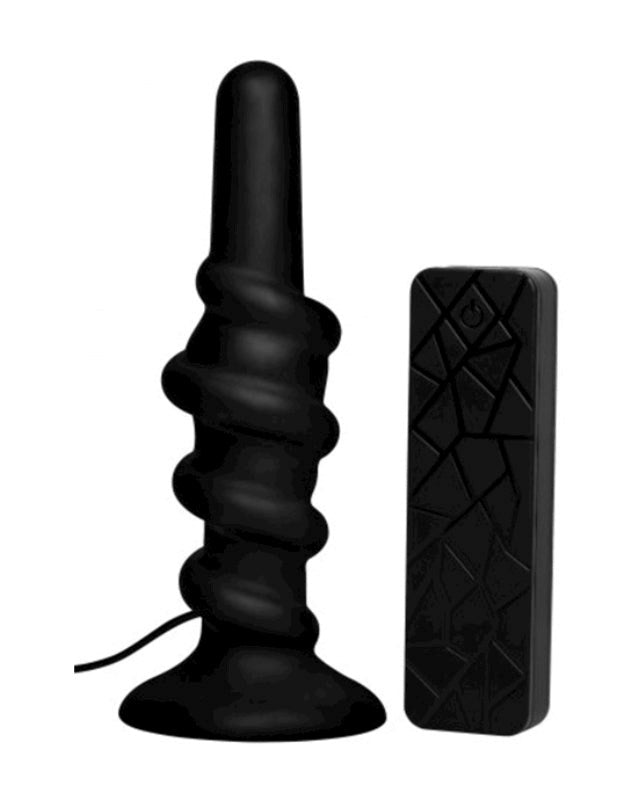 Coiled Vibrating Anal Plug with Controller Anal Vibrators