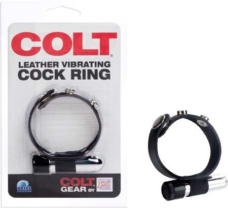 Colt Leather Vibrating Male Cock Ring - Vibrating Cock Rings
