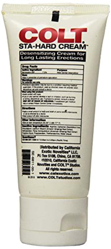 Colt Sta-Hard Male Erection Enhancer Cream - Delay and Excite Sprays