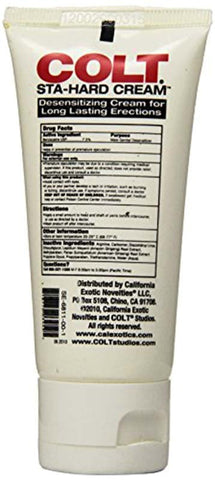 Colt Sta-Hard Male Erection Enhancer Cream - Delay and Excite Sprays
