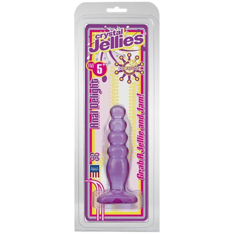 Crystal Jellies Anal Delight Purple Butt Plugs