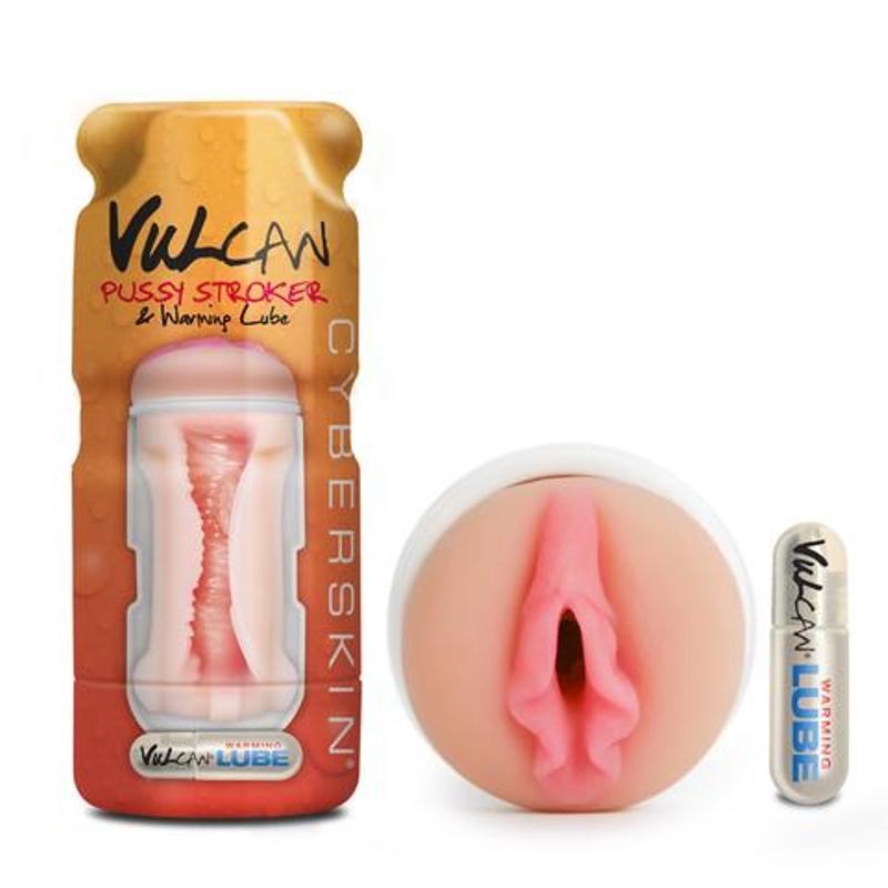 Cyberskin Vulcan Pussy Stroker with Warming Lube Masturbators and Strokers