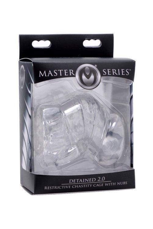 Detained 2.0 Restrictive Chastity Cage with Nubs Male Chastity