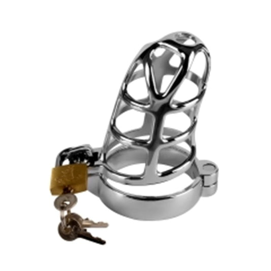 Detained Metal Chastity Cage - Male Chastity