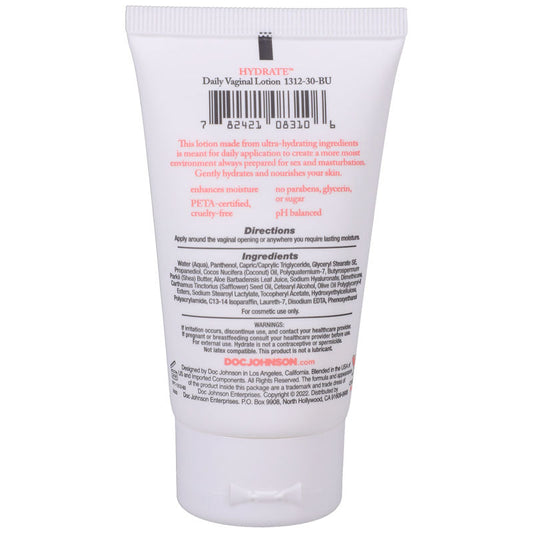 Doc Johnson Hydrate Daily Vaginal Lotion 56g - Delay and Excite Sprays